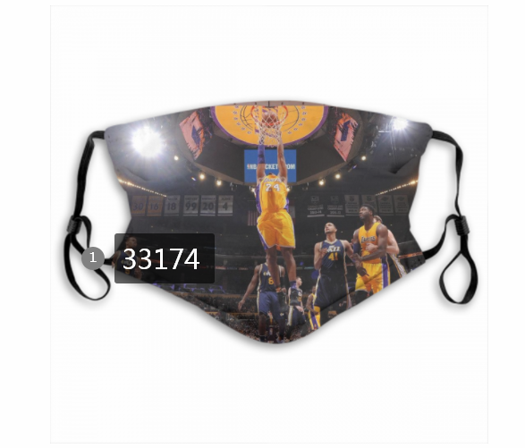 2021 NBA Los Angeles Lakers #24 kobe bryant 33174 Dust mask with filter->nba dust mask->Sports Accessory